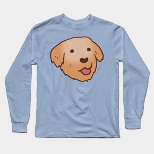 Golden Retriever face illustration Long Sleeve T-Shirt